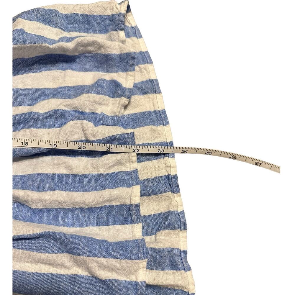 Ann Taylor Loft Blue and White Striped Linen Viscose Blend Tank Top Size Large - Picture 7 of 8